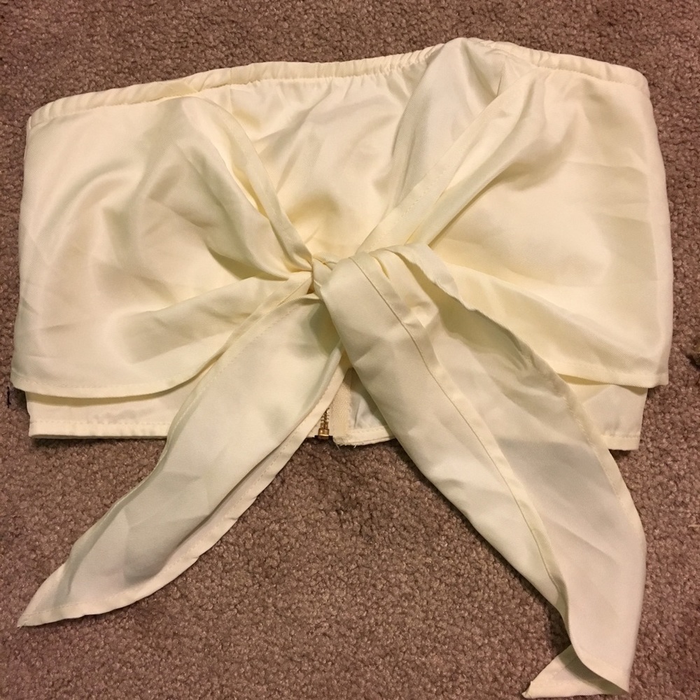 Cream color tie shirt